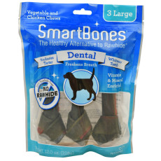 SmartBones Large Bone Chews 7" - Milk & Mint  迷你型潔齒骨(牛奶薄荷味) 3 pack 